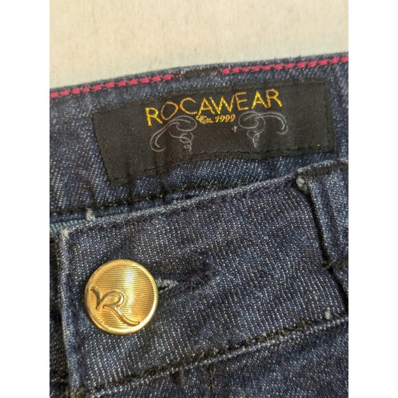 RocaWear Women’s Jeans Size 7 Simone Straight Leg Mid Rise Embellished Pocket - Picture 5 of 15
